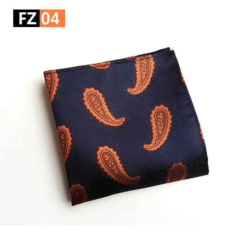 Classic Paisley Floral Anchor Handkerchief Silk Satin Mens Hanky Fashion Classic Wedding Party Pocket Square HankyX240921