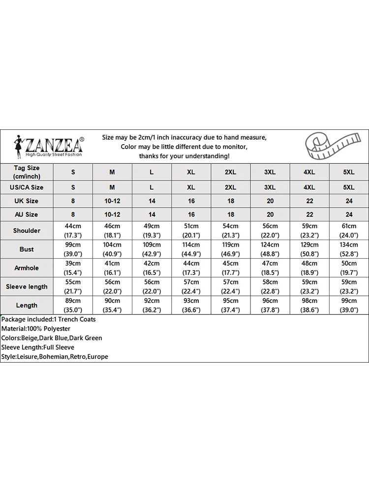 Autumn Women Long Trench ZANZEA Fashion Windbreaker Coat Casual Long Sleeve Buttons Down Jackets Solid Loose Thin Outwear 2023X240921