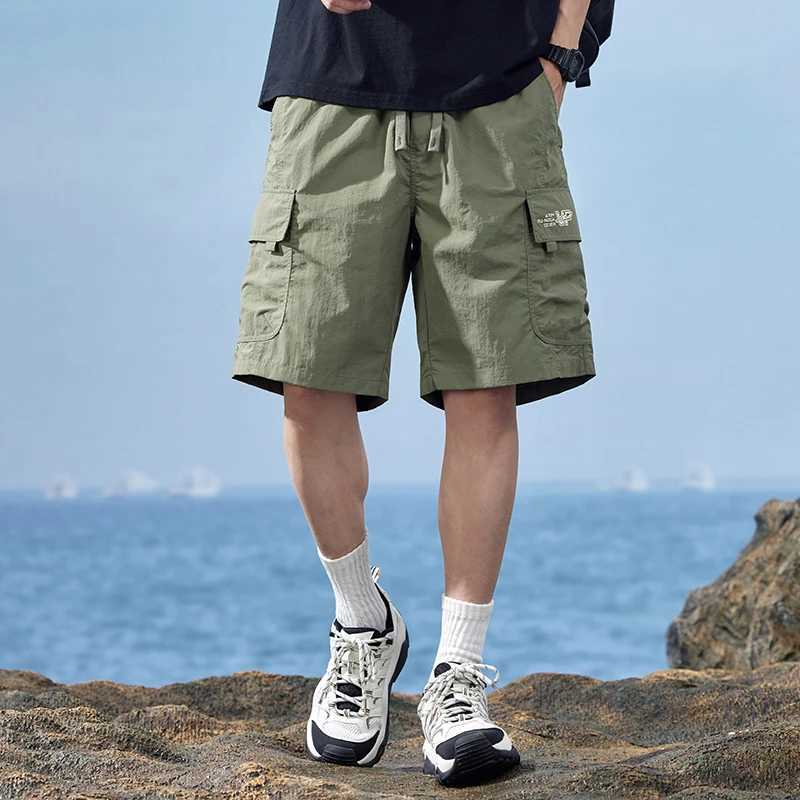 2024 New Fashion Thin Baggy Cargo Shorts Mens Summer Trend Casual Loose Y2k Short Pants Wild Youth Male Brand Popular ClothingX240921