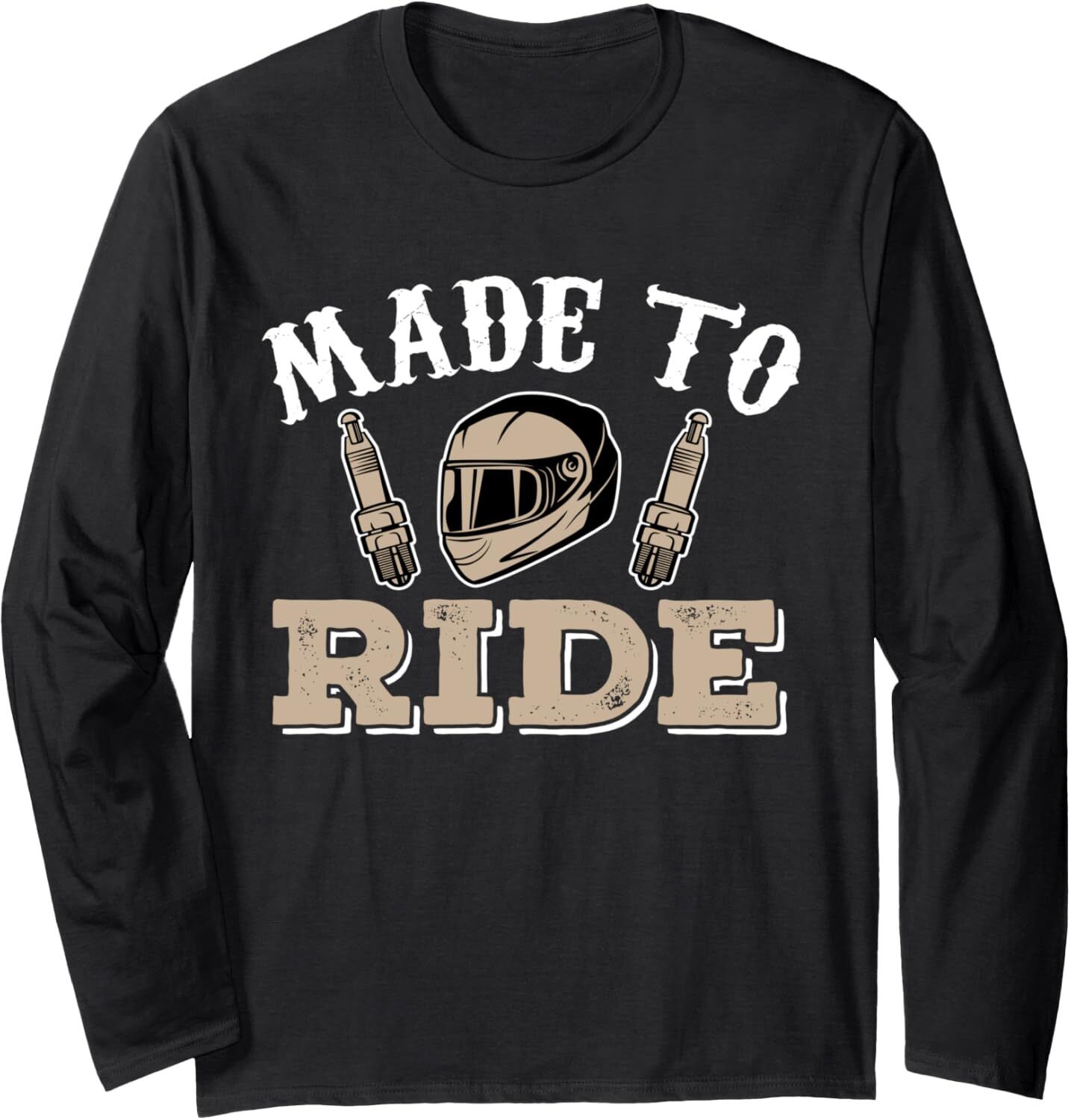 Long Sleeve Shirts for Men sweatshirt Funny Made To Ride Motorcycle Racer Biker Moto Driver Gift Long Sleeve Tee Streetwear Casual tops clothes