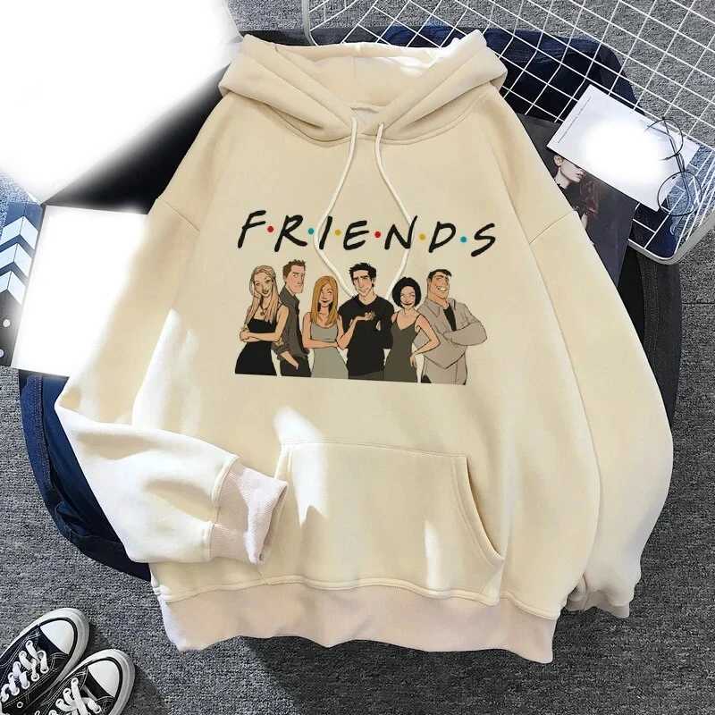 Friends TV Show Hoodies Fun Cartoon Printed Mens Fashion Hoodies Sportswear Pulling Rope Neutral Sportswear Clothing W240921