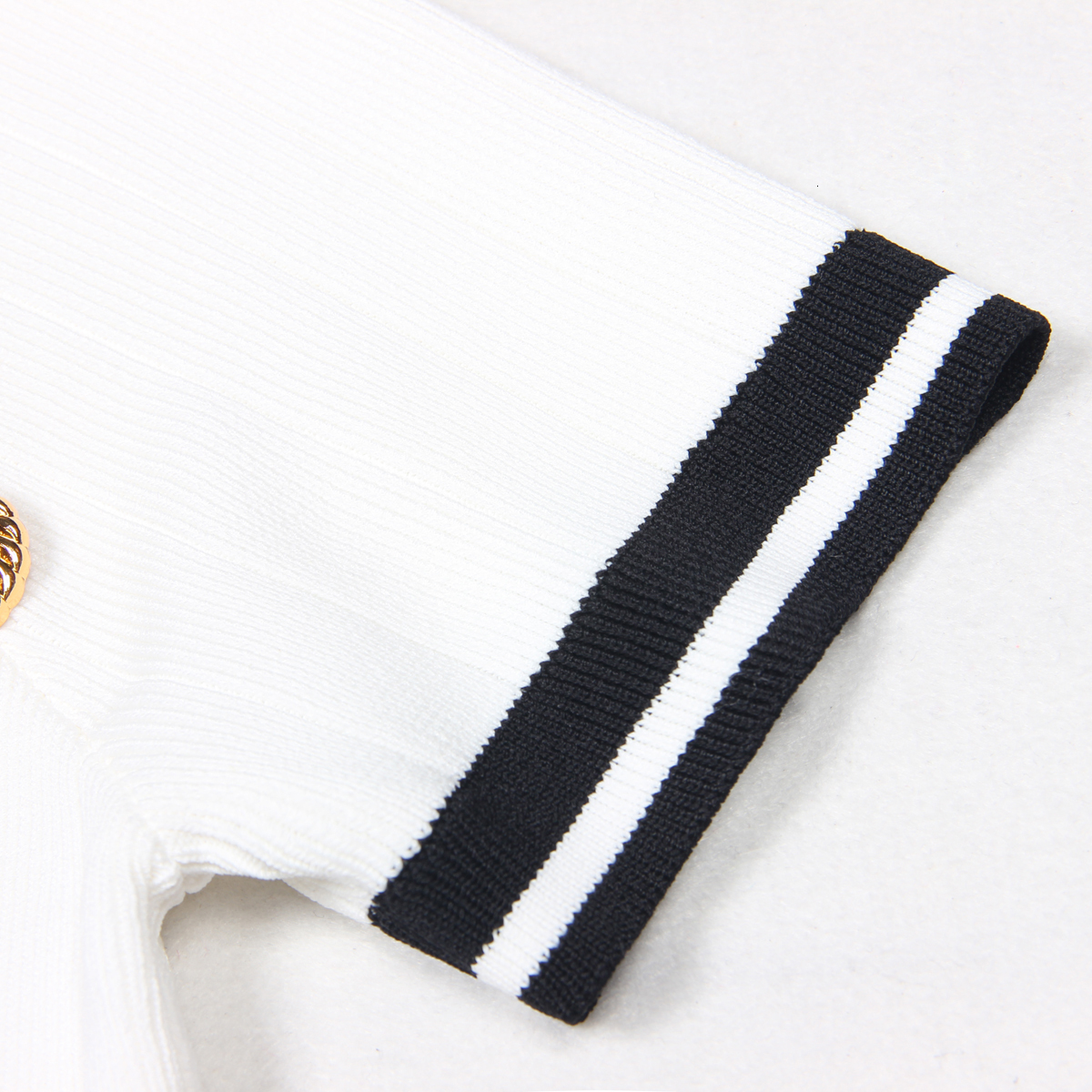SML Quality Spot 2024 Summer New Lady Versatile Temperament Round Neck Waist Slim Short Sleeve Hip Wool Knit Dress