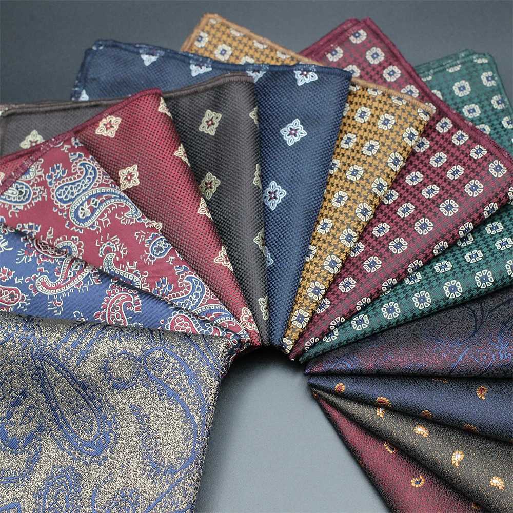 NEW Mens Pocket Square Floral Chest Towel For Men Women Woven Hanky Gentlemen Hankies Mens Suit Handkerchief Pocket TowelX240921