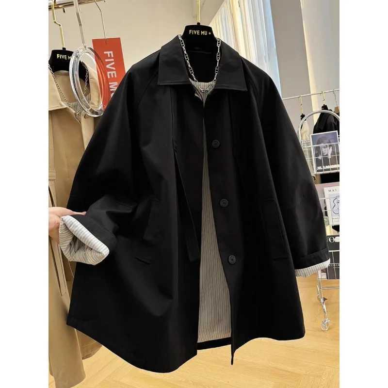 2024 New Spring Autumn Trench Coat Women Fashion Korean Loose Mid Long Temperament British style Women Windbreaker Female TopsX240921