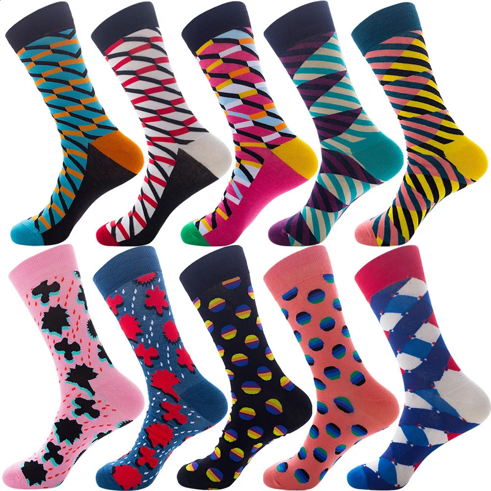 selling casual mens socks socks fashionable solid color happy business party dress cotton socks mens 240921