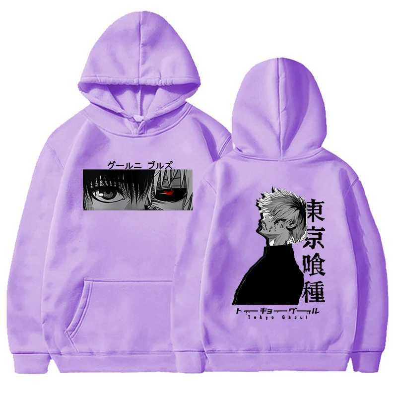 Japanese anime Kaneki Ken hoodie mens fashion trend manga printed sweater autumn winter casual loose Pullover streetwear W240921