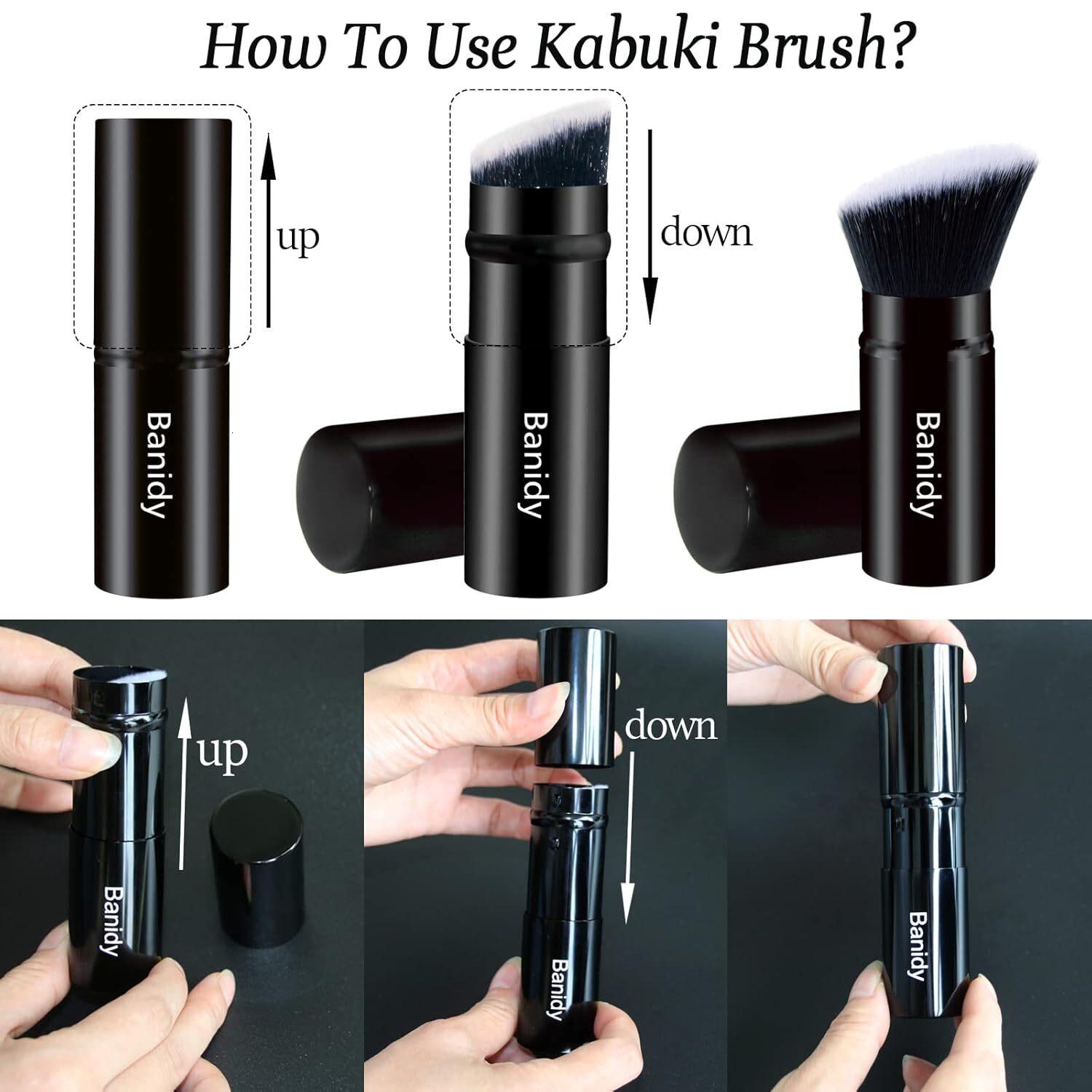retractable spray gun kabuki brush suitable for all facial makeup and liquid foundation suitable for liquid face cream and foundation makeup aluminum 