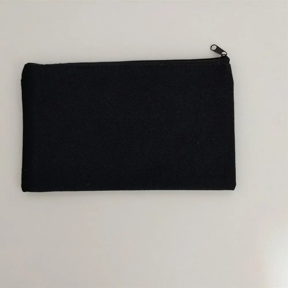 1Pcs Canvas Zipper Bags Multifunctional Blank DIY Craft Pouches Pencil Cosmetic Jewelry Case Pouch For Home School Travel 240919