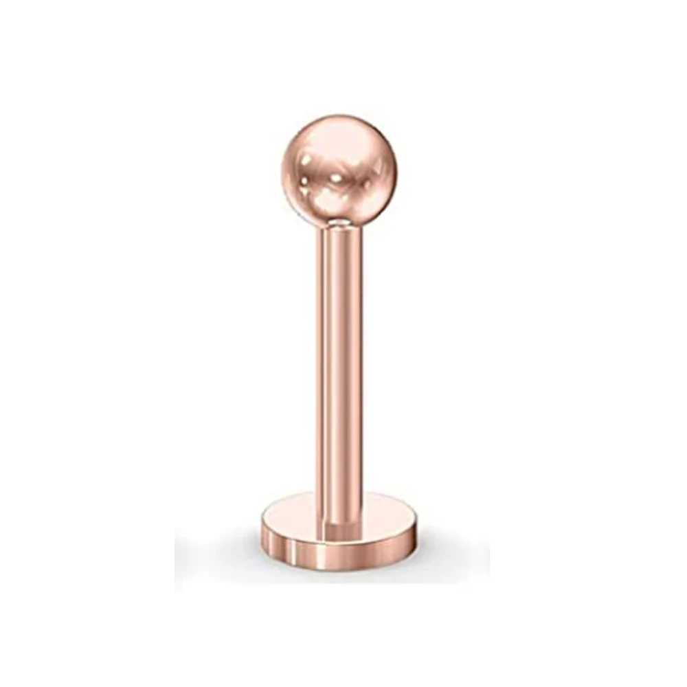 16g Stainless Steel Lip Labret Piercing Crystal Ball Monroe Lip Stud Helix Tragus Conch Piercing Cartilage Earrings Rose gold Y240921