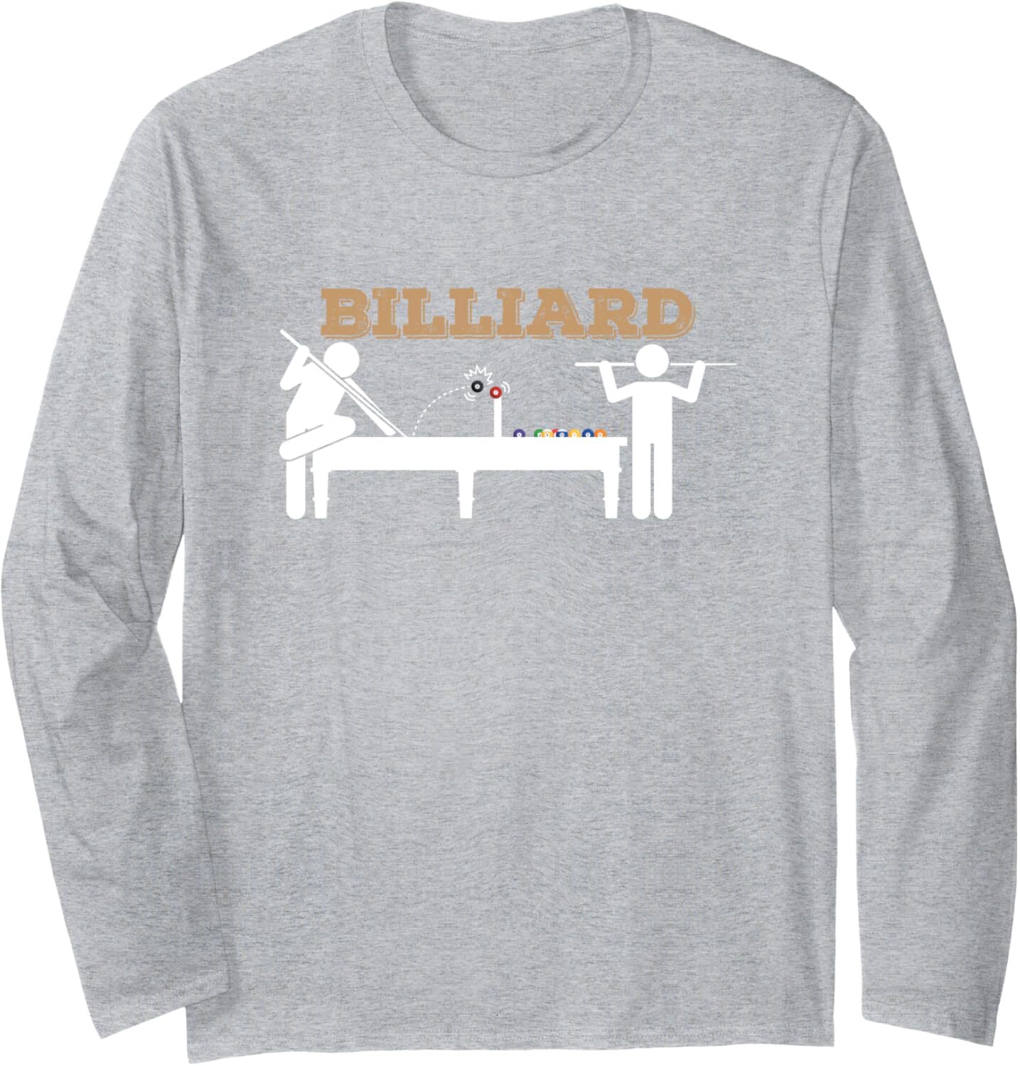 Long Sleeve Shirts for Men sweatshirt Billiard Pro Players On A Billiard Table Fun Pool Long Sleeve Tee Streetwear Casual tops clothes