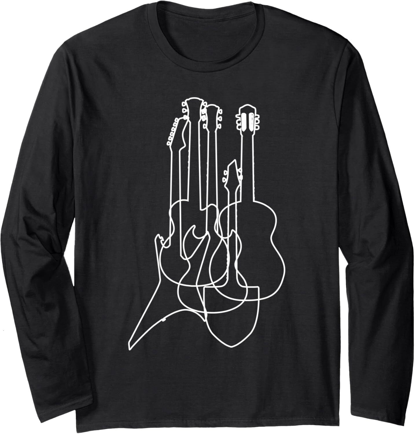 Long Sleeve Shirts for Men sweatshirt Electric Acoustic Guitars Classical Music Lover Gift Long Sleeve Tee Streetwear Casual tops clothes