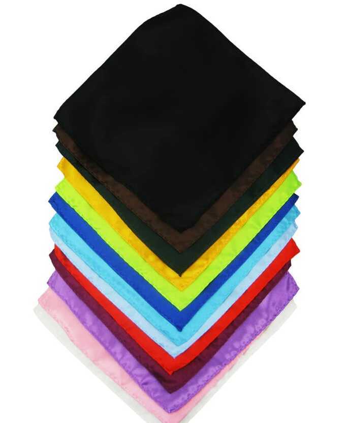 Mixed 26Pcs/ lot Luxury Mens Handkerchief Solid Color Hankies Hanky Business Pocket Square Chest TowelX240921