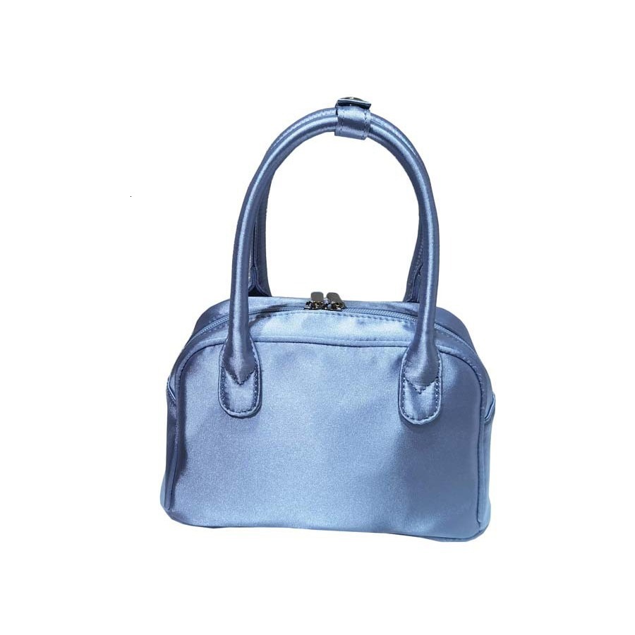 Bag for women 2024 new niche satin pink ballet style bowling lunch box small square bag Boston handbag