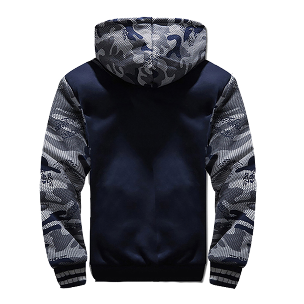 Jacket Camouflage Thicken Winter Jackets For Men Fleece Long Sleeve Coat Man Casual Hoodies Streetwear Men's Coats