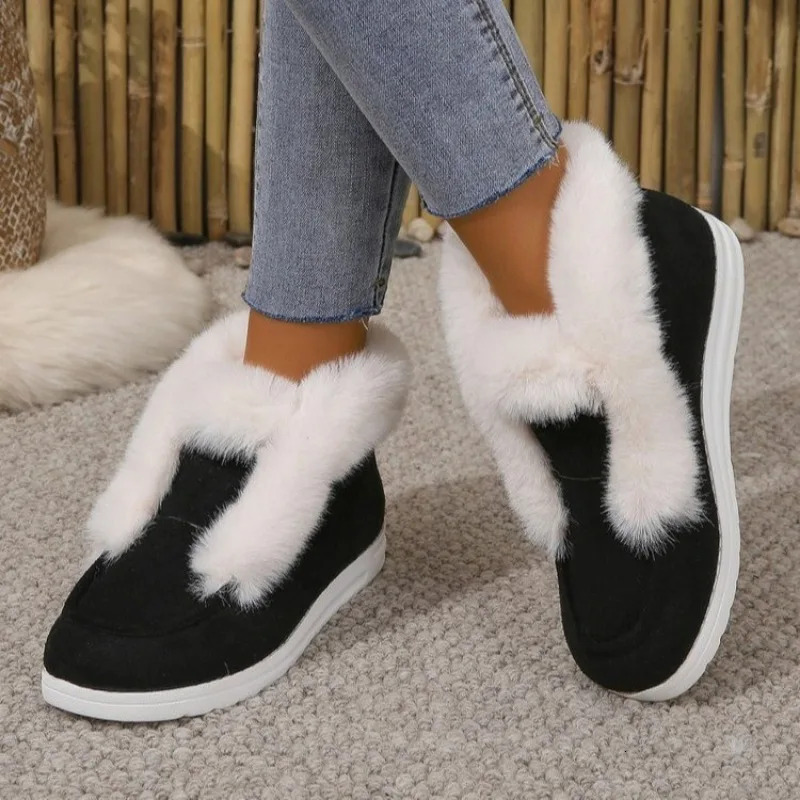 2024 Thickening Plush Warm Snow Cotton for Women ugggly designer boots Size Winter free shipping shoes loafers womens men