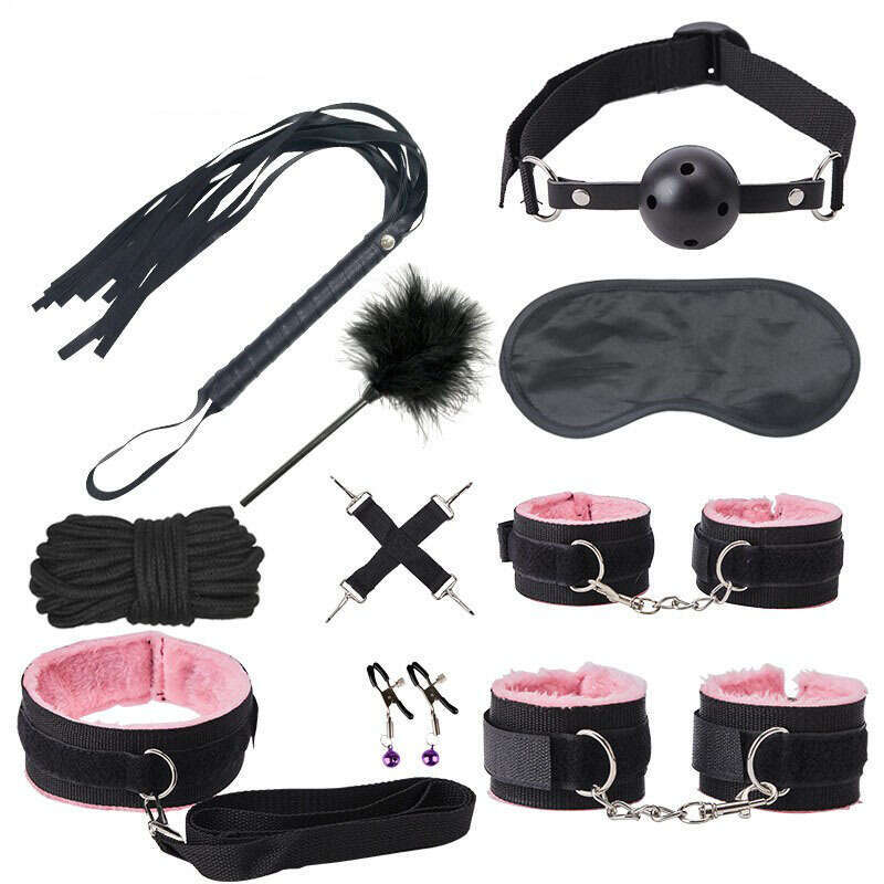 Cross border hot selling SM prop set, ten piece ribbon set, BDSM training, female slave, torture equipment, alternative adult sexual products