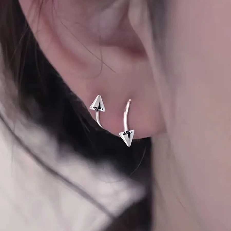 2 stainless steel serpentine S-pole lip studs fashionable punk style perforated jewelry hypoallergenic Y240921