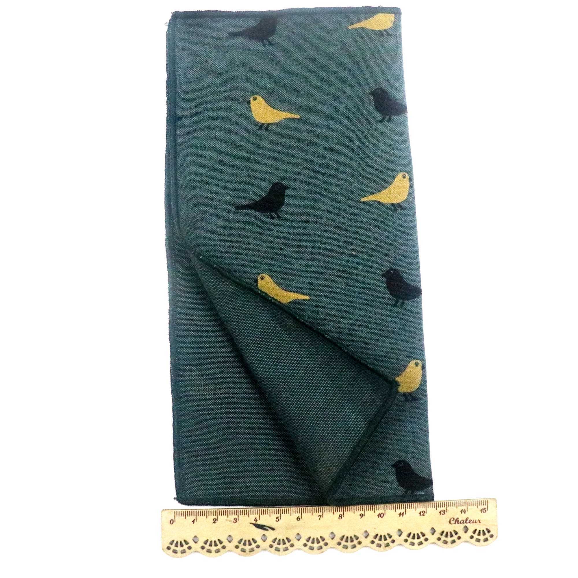 Cotton Pocket Square Mens 25CM Brid Feather Printed Grey Handkerchief Hanky Business Wedding Accessories Men Suit Pocket VintageX240921