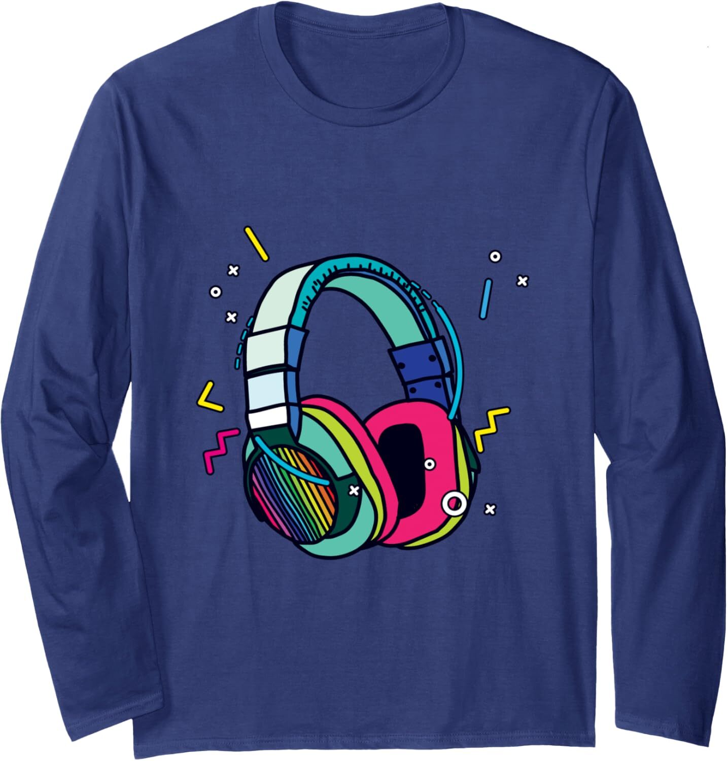 Long Sleeve Shirts for Men sweatshirt Music Sound Headphones DJ Funny Gift For Disk Jockey Long Sleeve Tee Streetwear Casual tops clothes fashion