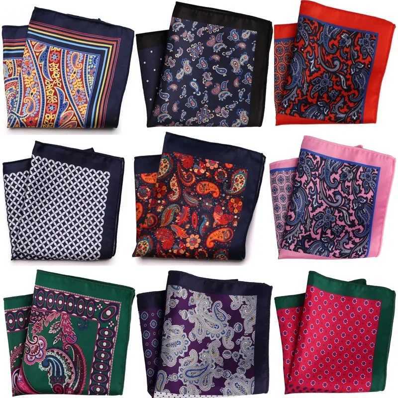 Fashion Accessories 48-color Man Hanky Pocket Square Handkerchief Paisley Design Houndstooth Printing Matching Pocket ScarfX240921
