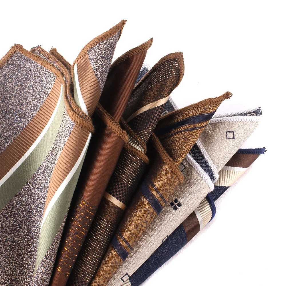Multi colored pocket square set suitable for men women mens jacquard flower handkerchief wedding square handkerchief W240921