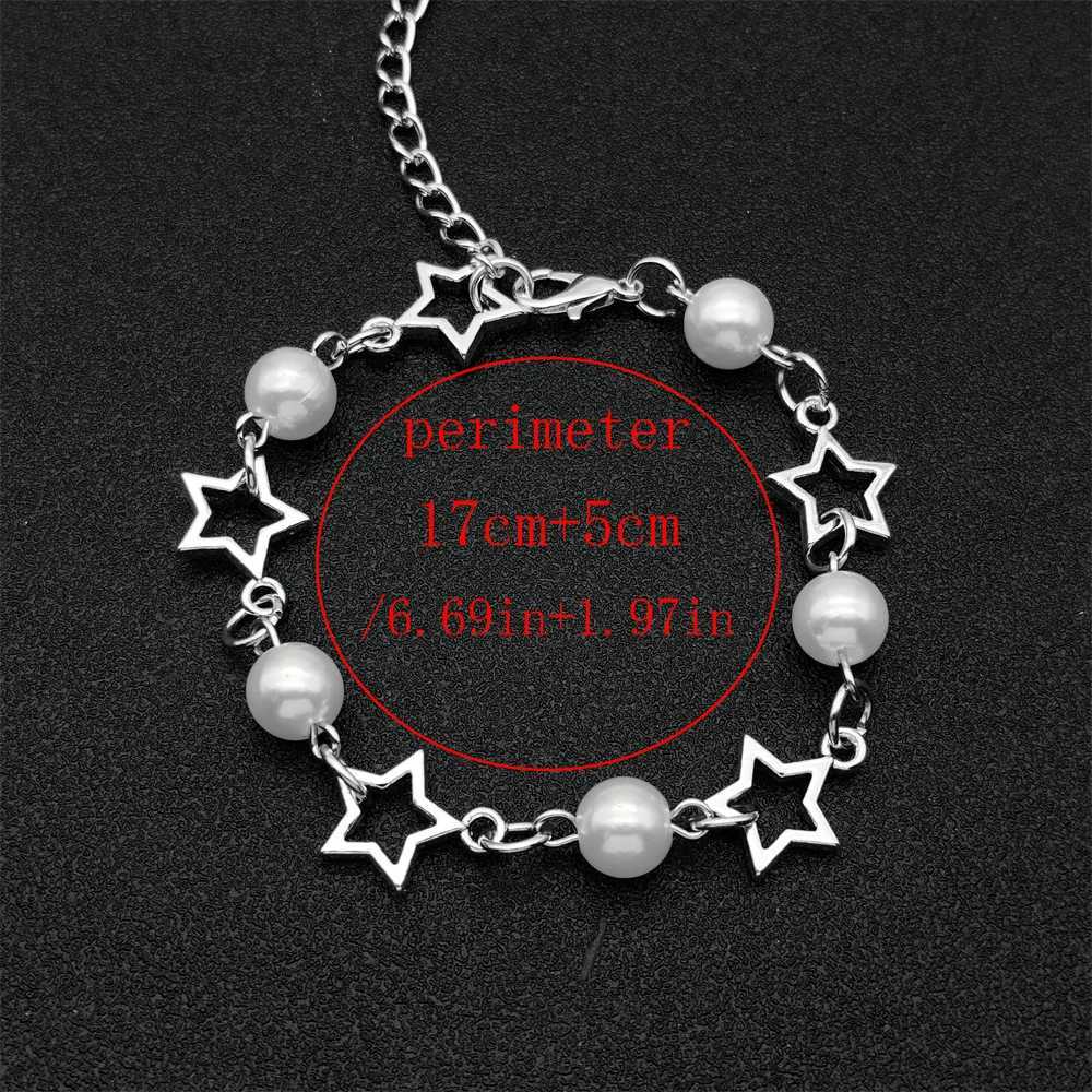 1PC Star Bracelet Y2K Artificial Acrylic Bead Alloy Girl Charm Jewelry Valentines Day GiftXJ241214
