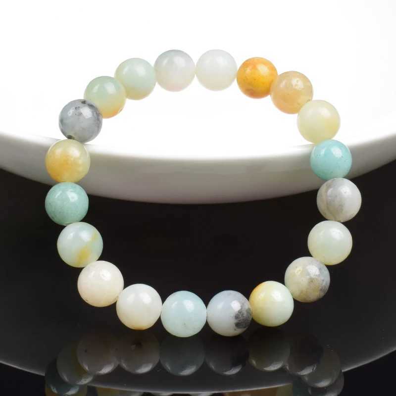 ite Natural Stone Beads Bracelet Colorful Real Stone Bracelet Women Men Crystal Blue Green ite 6/8 mm JewelryX240921