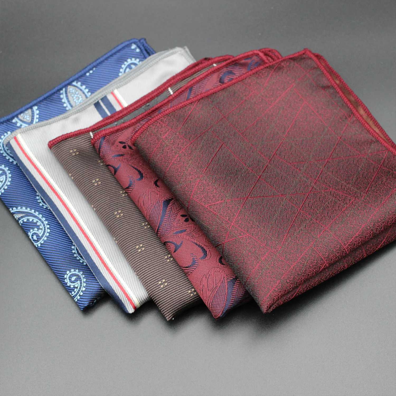 Luxury Brand Newest style Silk Hanky Man Floral Gray Fit Business lovers day Pocket Square HandkerchiefsX240921