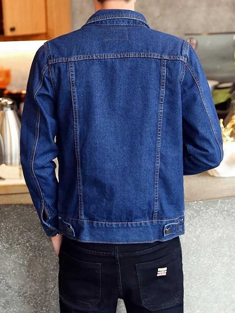 Autumn New High end Brand Male Fashion Boutique blue ultra-thin casual denim jacket W241011