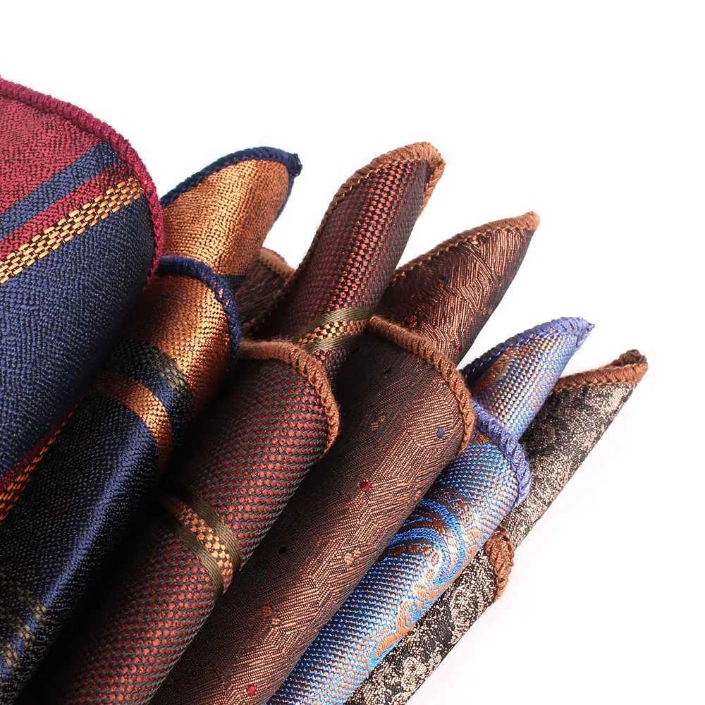 New Jacquard Pocket Square For Men Women Floral Chest Towel Gentlemen Hankies Mens Suit Handkerchief Striped Pocket Towel GiftsX240921