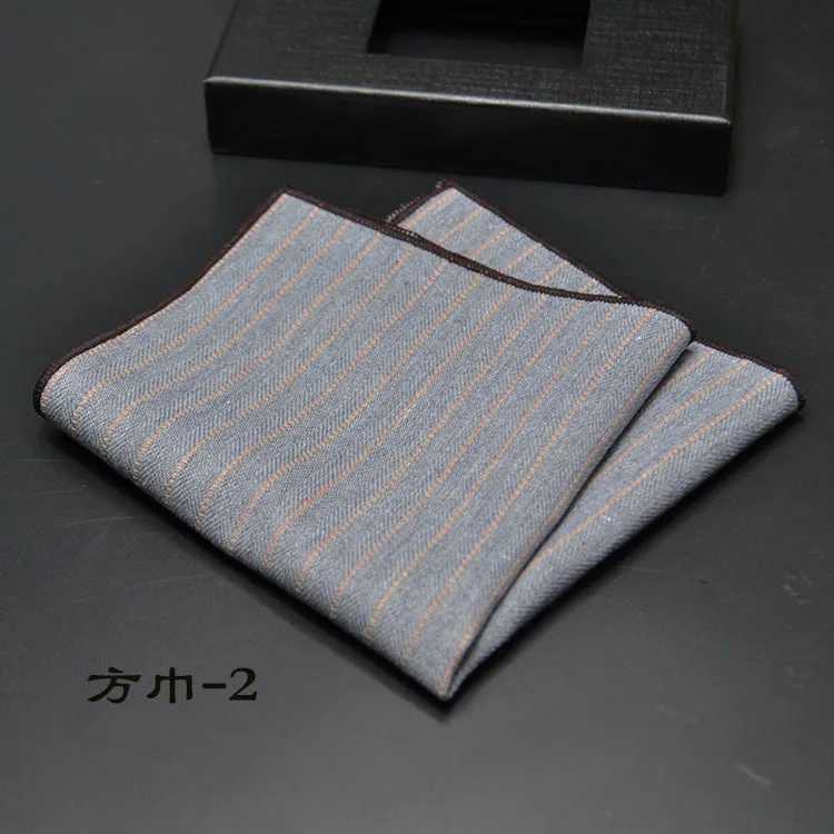 High Quality Hankerchief Scarves Plaid Business Suit Hankies 100% Cotton Casual Mens Pocket Square Handkerchiefs 25*25cmX240921