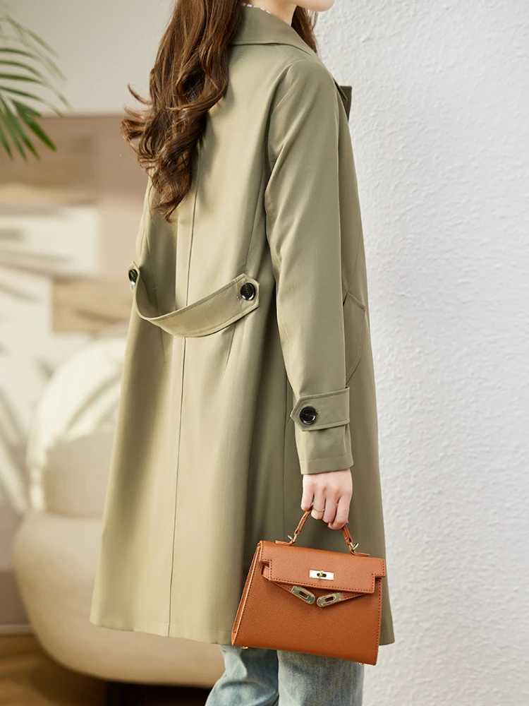 Trench Coat for Women 2023 New in Fashion Korean Style Clothes Oversized Vintage Solid Casual Female Coat Elegant Womens JacketsX240921