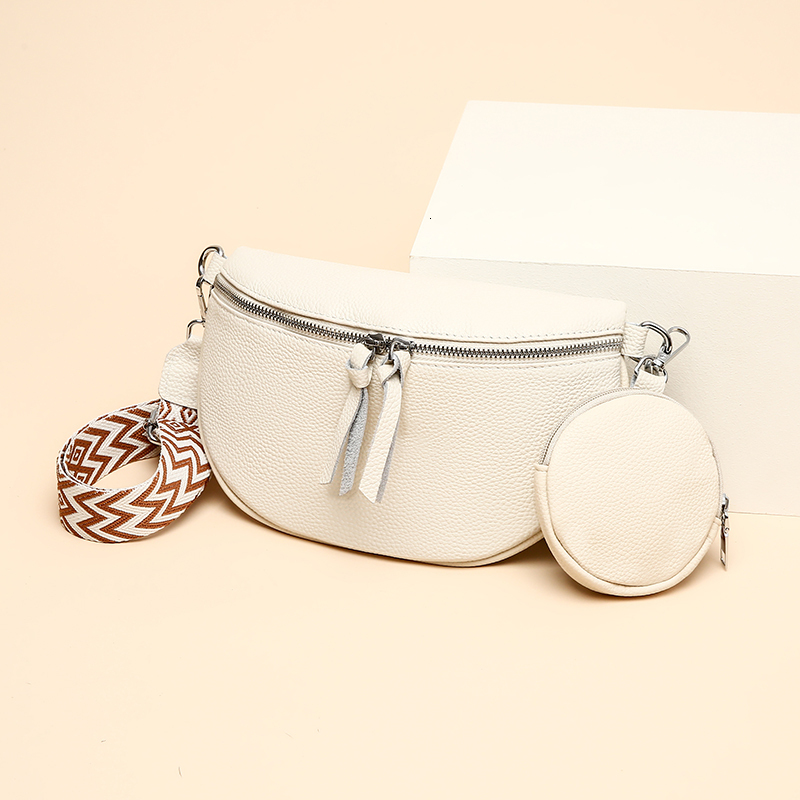 Soft Genuine Fashion Saddle Shoulder Crossbody Bag Women Cow Leather Casual Phone Pouch Ladies Handbag Purse
