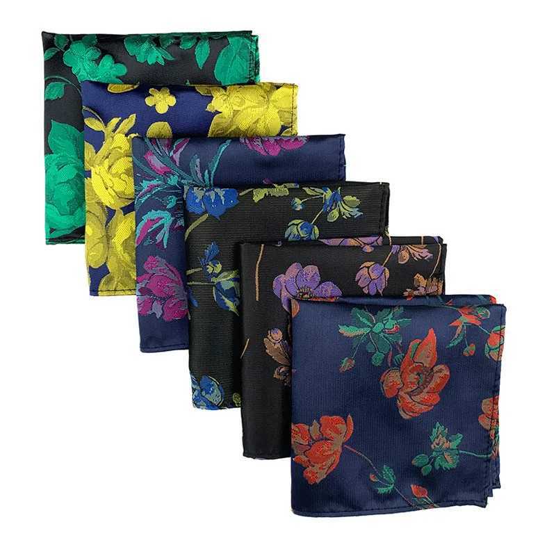 38 Colors Men Hanky Pocket Squared Handkerchief Silk Hankerchief Flower Paisley Floral Wedding Party Gift for Man AccessoryX240921