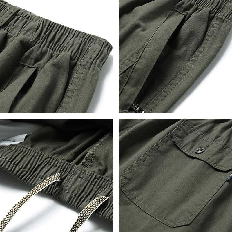 Summer Men Multi Pockets Cargo Shorts Men Casual Large Size 100% Cotton Shorts Men Outwear Quick Dry Jogger Shorts Male 6XLX240921