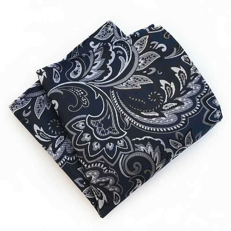 2018 25cm*25cm Flower Pocket Square for Man Silk Paisley Jacquard Weave Handkerchief Suit Pocket Square Wedding Hanky for MenX240921