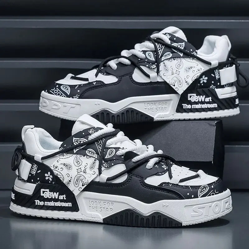 Korean Version Men Casual Shoes Spring Fashion Versatile Thick Sole Comfortable Board Shoes Outdoor Travel Sports Shoes 240914