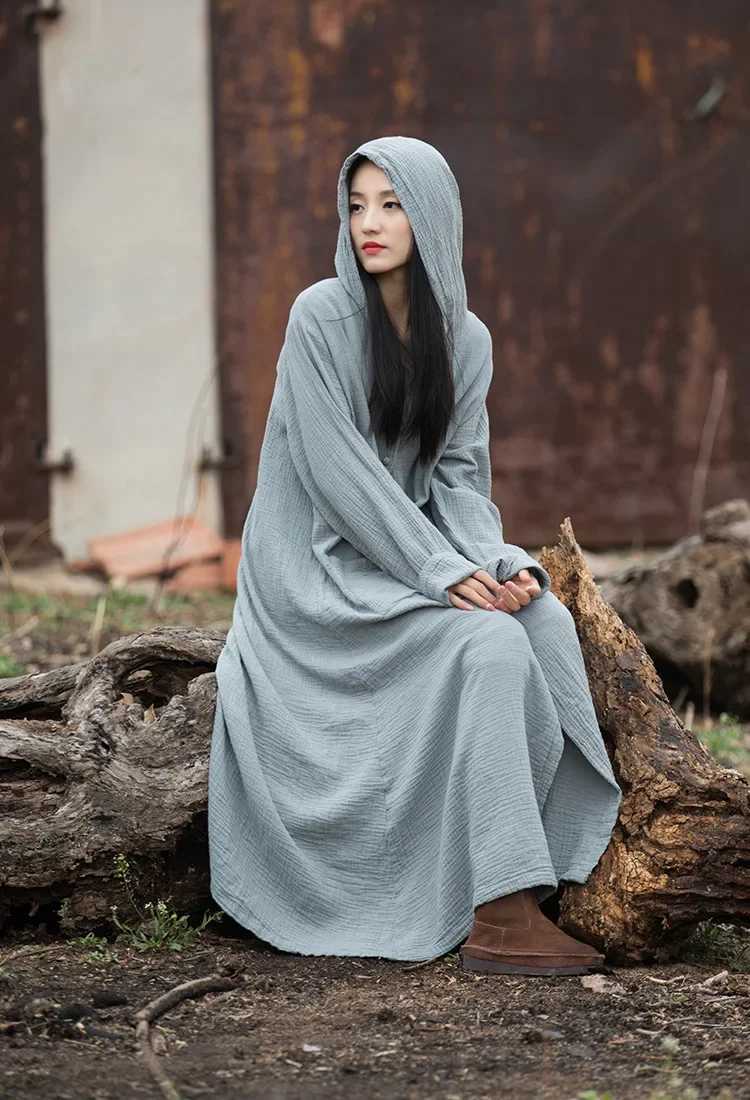 Womens Hoodie Long Sleeve Black Trench Coat 2023 Female Loose New Casual Vintage Tracksuit Clothes Moda Mujer Plus Size JacketX240921