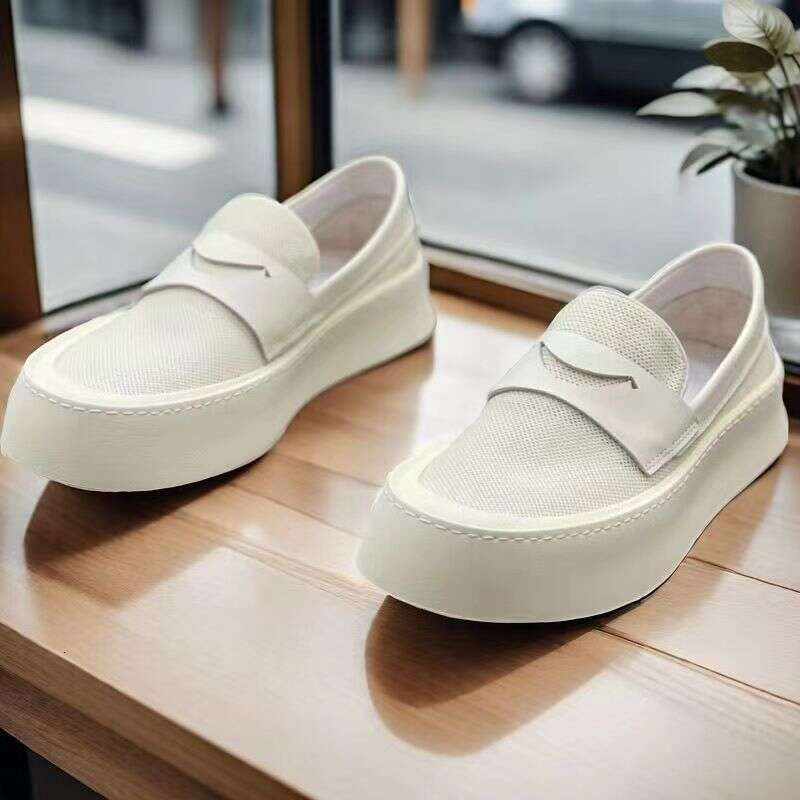 Summer Black Loafers Men Breathable Mesh Platform Urban Man Sneakers Fashion Comfortable Slip-on Men's Casual Shoes
