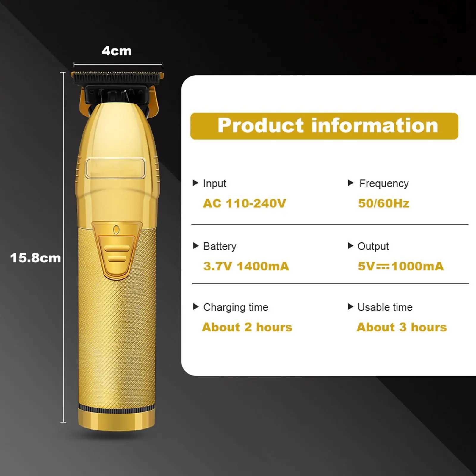 Hair Salon Sculpted Carving Rechargeable Powerful motor fast stable and low noise. M240921