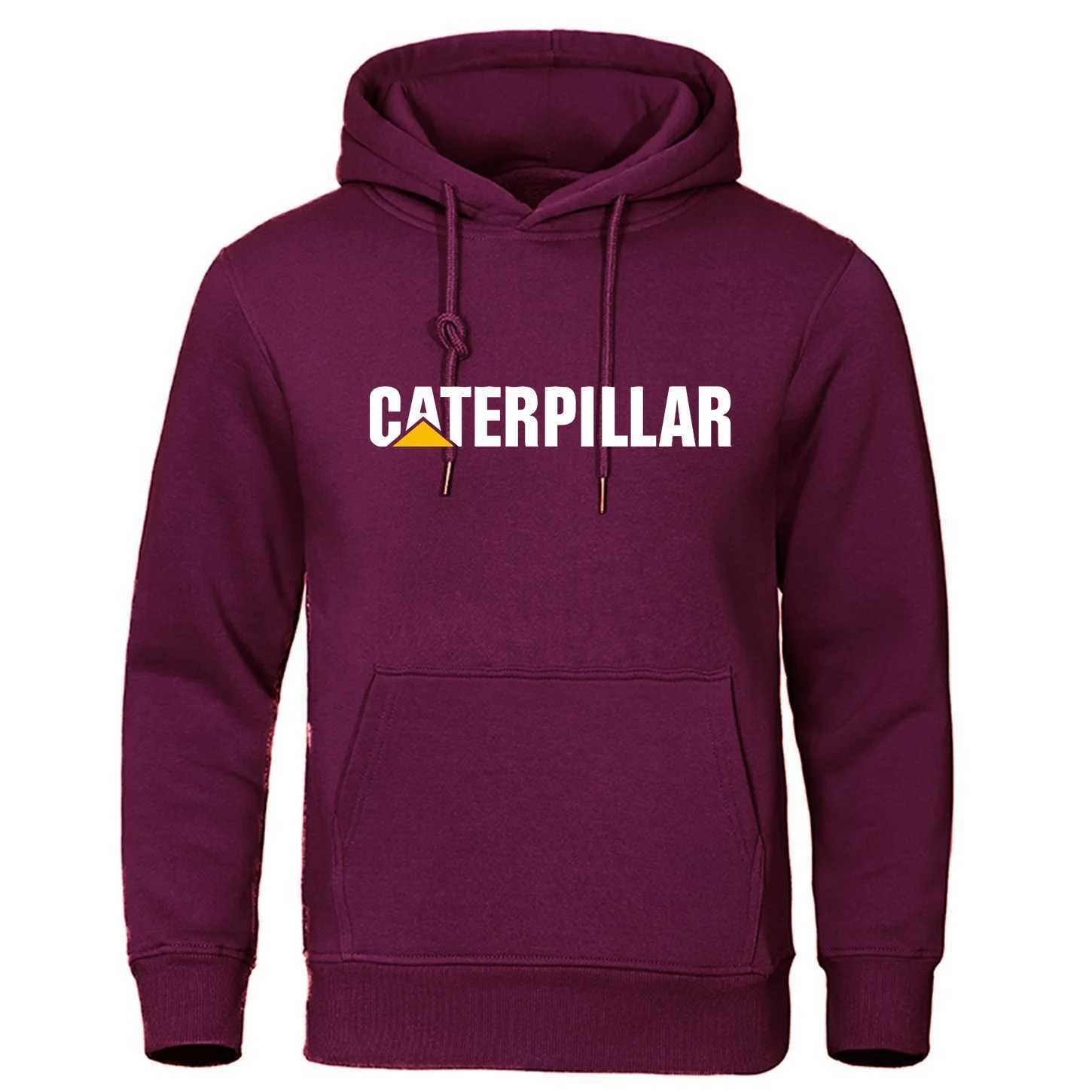 Catepellar hot selling fashion autumn simple print comfortable top loose mens hoodie hip-hop round neck hoodie W240921