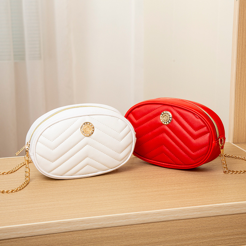 Womens Casual Chest Bag Fashion Outdoor Chest Pack Fashion Lady Purse Chain Crossbody Bags High Quality Shoulder Bags Woman Valentines Day Gifts DZD24