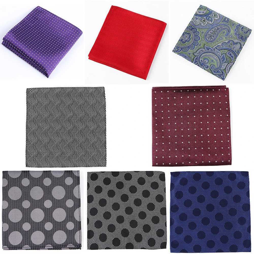 Tailor Smith Men Handkerchief Luxury 100% Silk Woven Jacquard Floral Dot Checked Man Pocket Square Business Wedding Dress HankyX240921