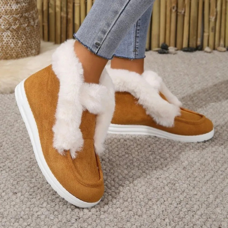 2024 Thickening Plush Warm Snow Cotton for Women ugggly designer boots Size Winter free shipping shoes loafers womens men