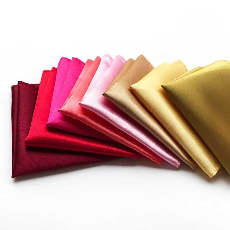 Satin mens handle candy colored mens set pocket square business chest towel Hanji set napkins solid color Hanji W240921