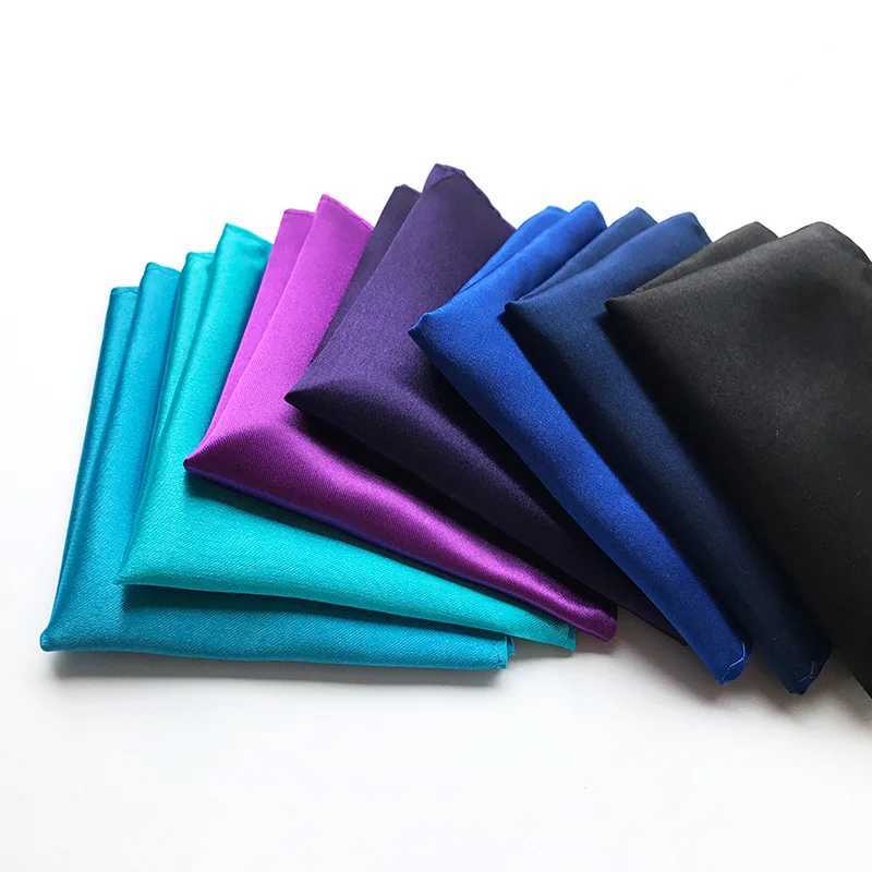 Satin mens handle candy colored mens set pocket square business chest towel Hanji set napkins solid color Hanji W240921