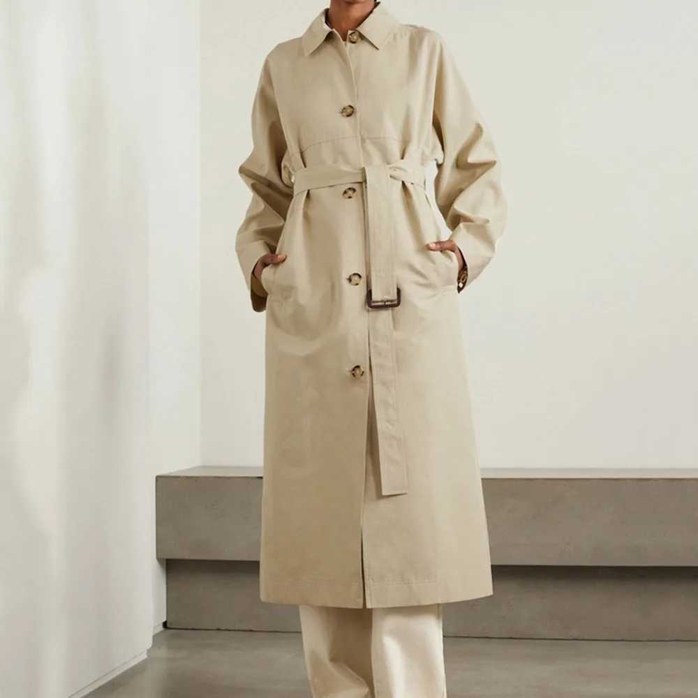 Early Fall New Lapel Single-Breasted Waist-Length Windbreaker Casual Simple Removable Belt Jacket CoatX240921