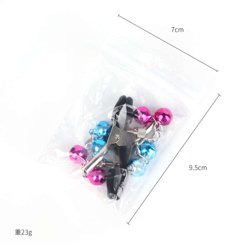 Female SM prop, playful nipple clip, flirtatious bell shaped nipple clip, adjustable and powerful Mimi clip, adult product