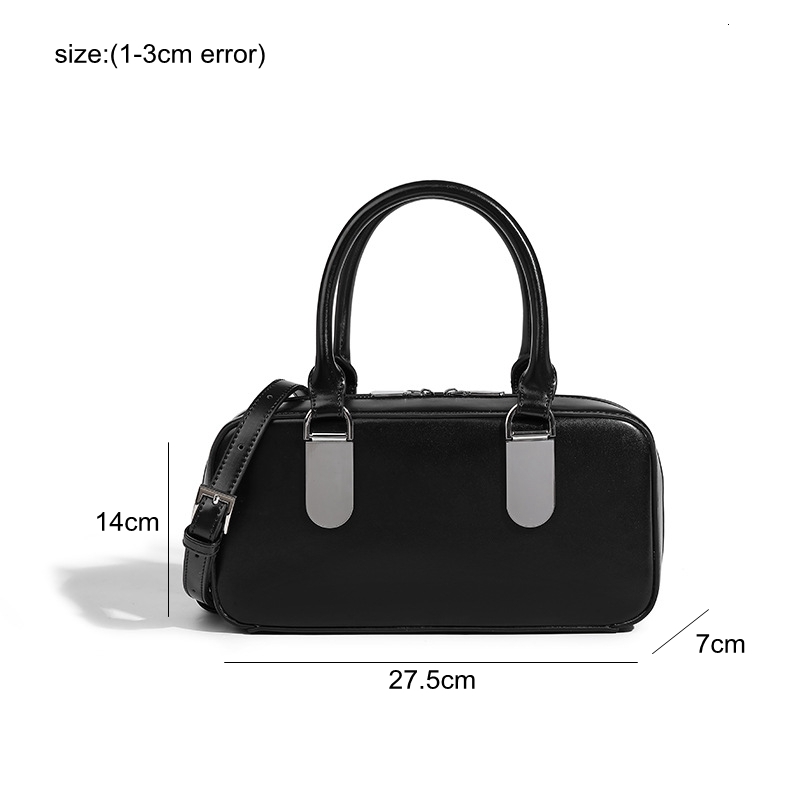 High-Quality Retro Boston Bag Black Designer Bowg Pillow Women Handbags Square Casual Ladies Winter Makeup Bags
