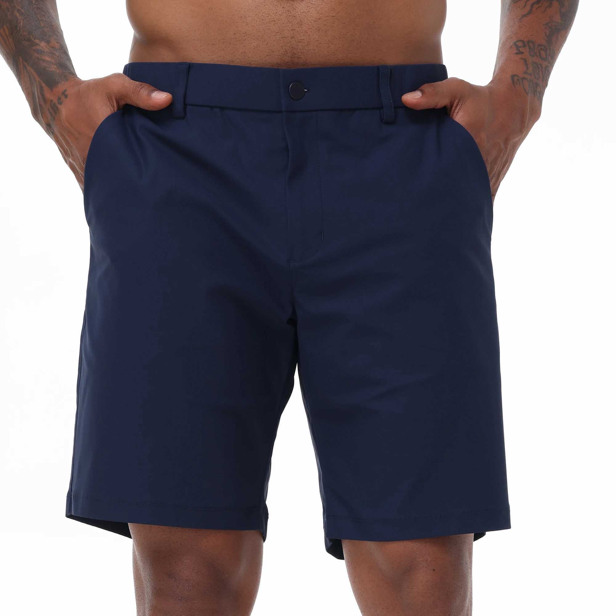Mens Cargo Trendy Shorts Casual Elegant Golf Pants Stretch Waist Work Dress Shorts with Concealed-Type Zipper Side PocketsX240921